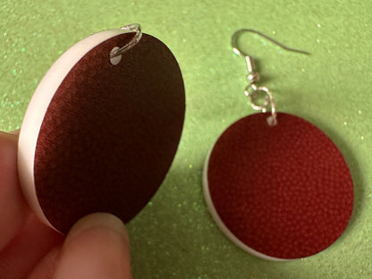 Football Earrings: Laser Cut Acrylic Football Balls, American Football, Sports, NFL, Tailgate, Team, Sport, Best Gifts for Her/Him/Them