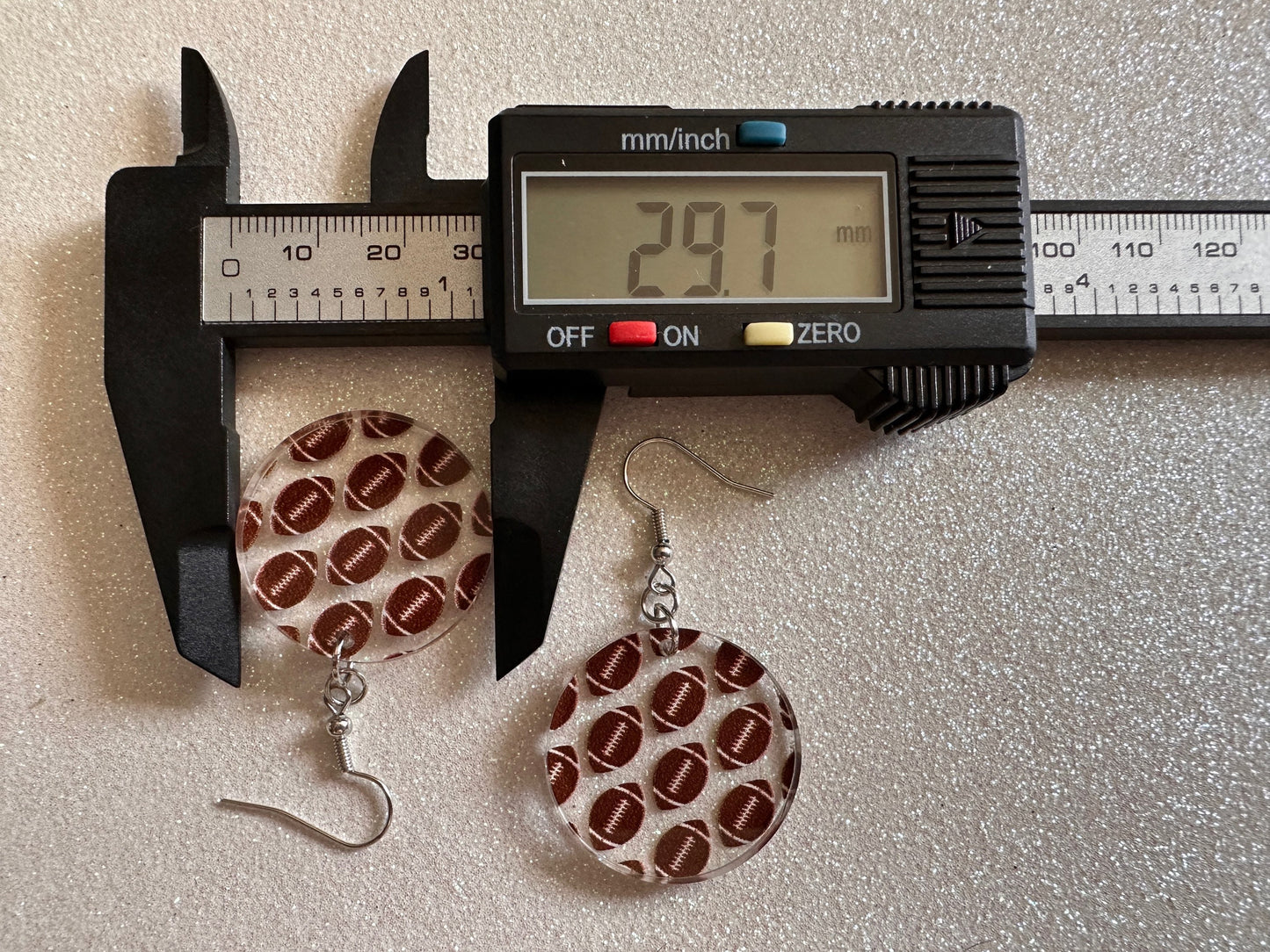 Football Earrings: Laser Cut Acrylic Football Balls, American Football, Sports, NFL, Tailgate, Team, Sport, Best Gifts for Her/Him/Them