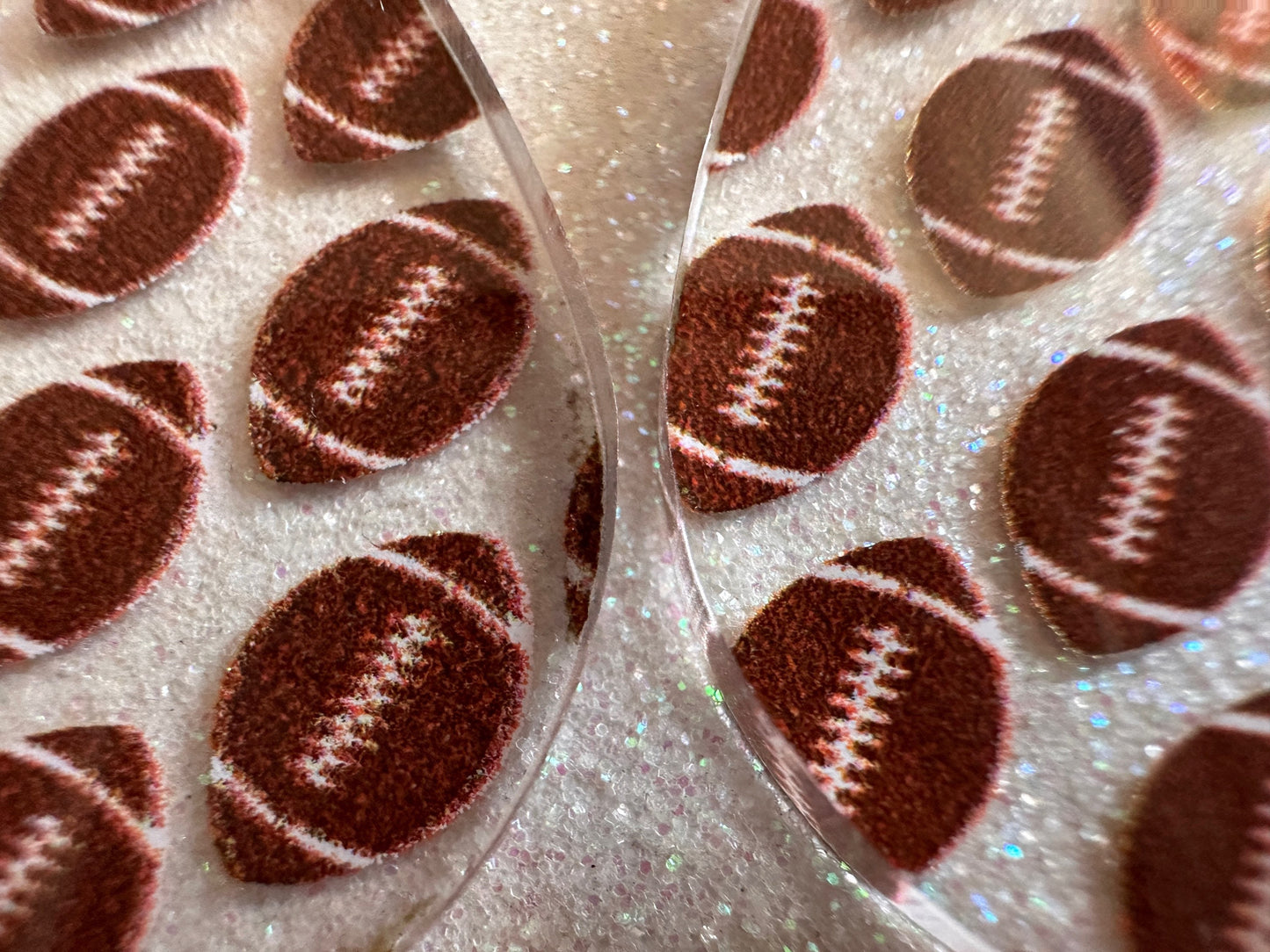 Football Earrings: Laser Cut Acrylic Football Balls, American Football, Sports, NFL, Tailgate, Team, Sport, Best Gifts for Her/Him/Them