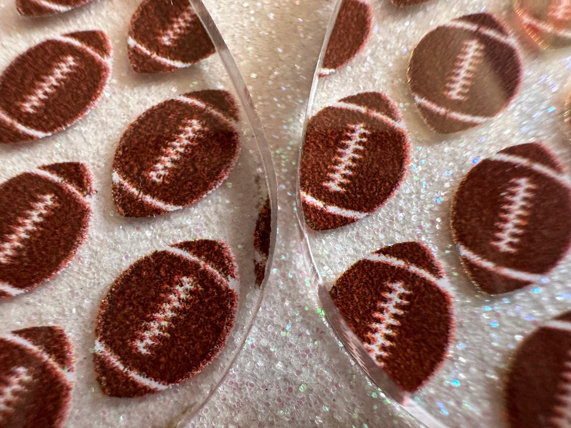 Football Earrings: Laser Cut Acrylic Football Balls, American Football, Sports, NFL, Tailgate, Team, Sport, Best Gifts for Her/Him/Them