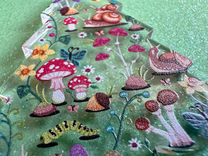 Forest Tree Earrings: Laser Cut Acrylic Mushrooms, Christmas Trees, Nature, Snails, Amanita, Green, Insects, Cottage, Gifts for Her/Him/Them