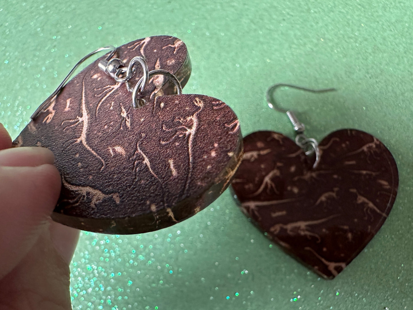 Fossil Earrings: Laser Cut Acrylic Dinosaur Fossils, Jurassic Park, Science, History, Archeologist, Paleontologist, Gifts for Her/Him/Them