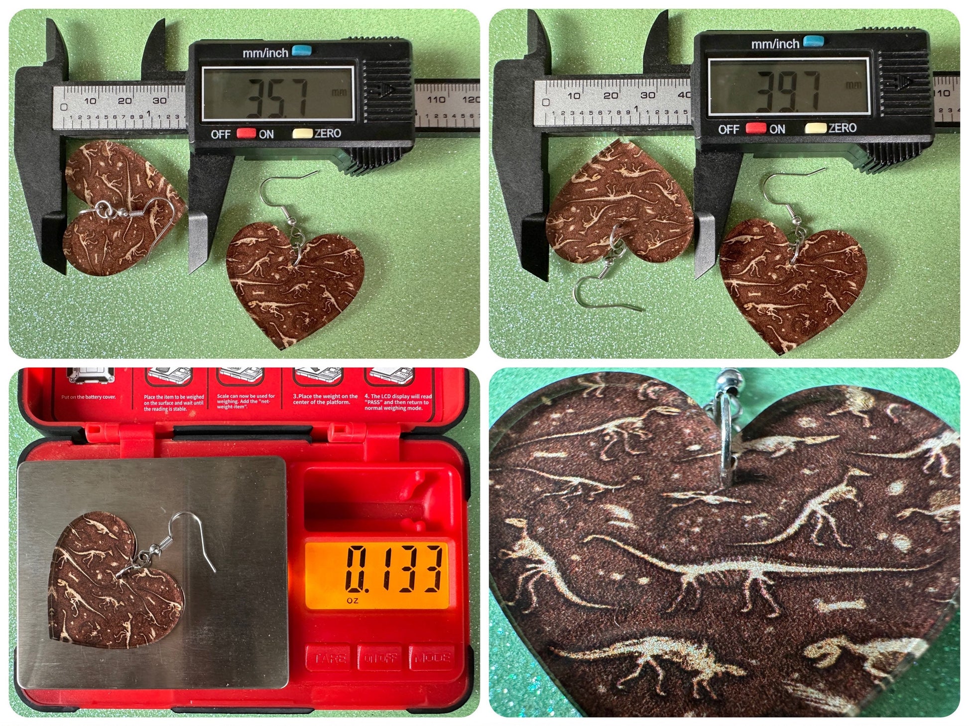Fossil Earrings: Laser Cut Acrylic Dinosaur Fossils, Jurassic Park, Science, History, Archeologist, Paleontologist, Gifts for Her/Him/Them