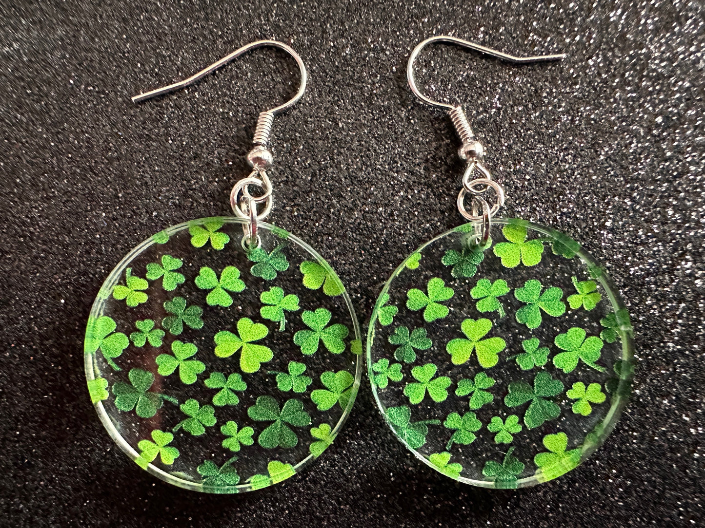 Four Leaf Clover Earrings: Laser Cut Acrylic Earrings, St. Patrick's Day, Green Earrings, Leprechaun, Irish, Best Gifts for Her/Him/Them