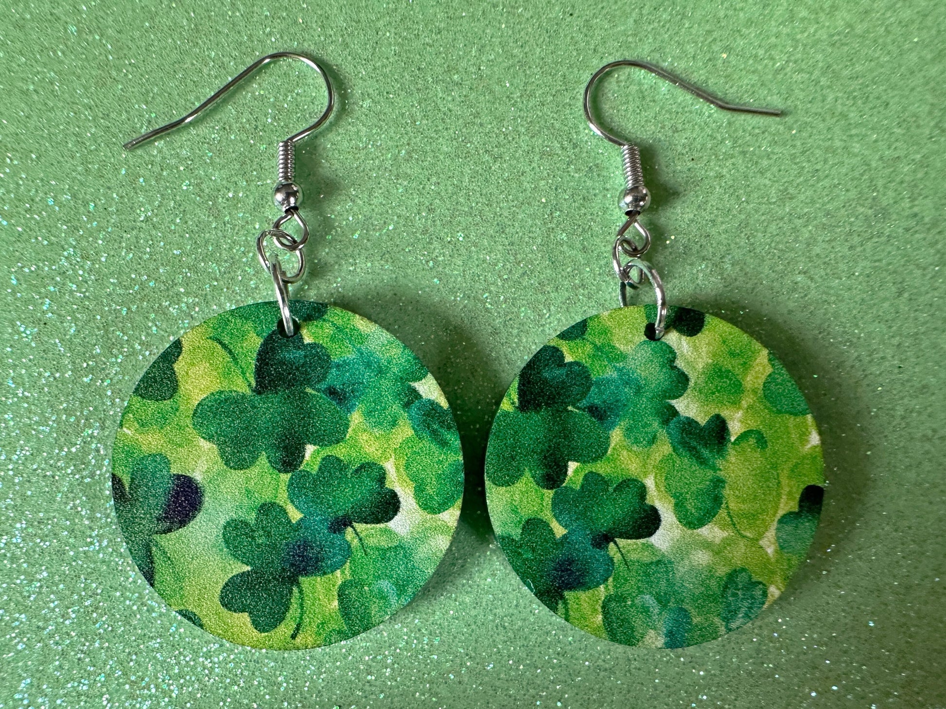 Four Leaf Clover Earrings: Laser Cut Acrylic Earrings, St. Patrick's Day, Green Earrings, Leprechaun, Irish, Best Gifts for Her/Him/Them