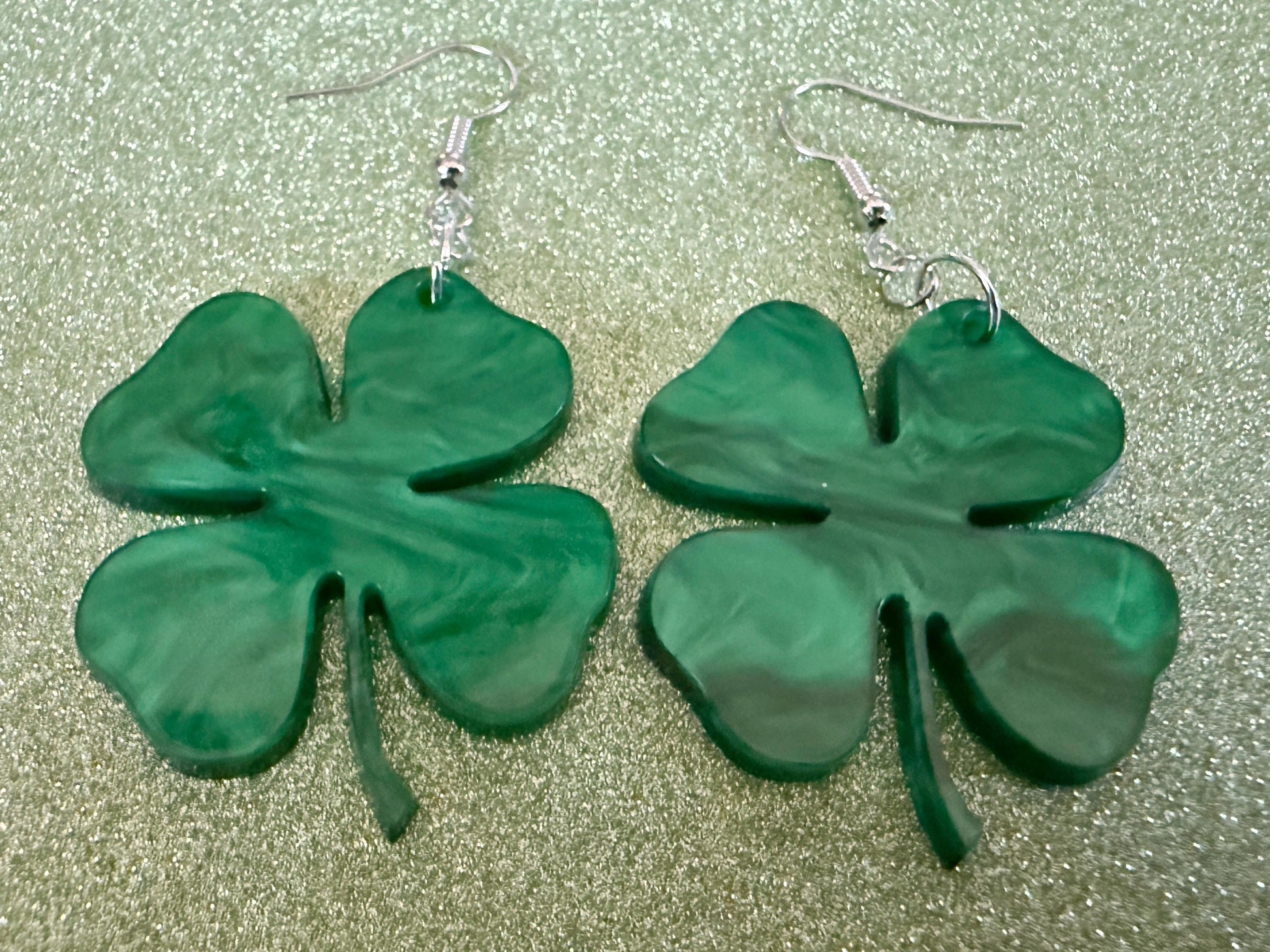 Four Leaf Clover Earrings: Laser Cut Acrylic Earrings, St. Patrick's Day, Green Earrings, Leprechaun, Irish, Best Gifts for Her/Him/Them