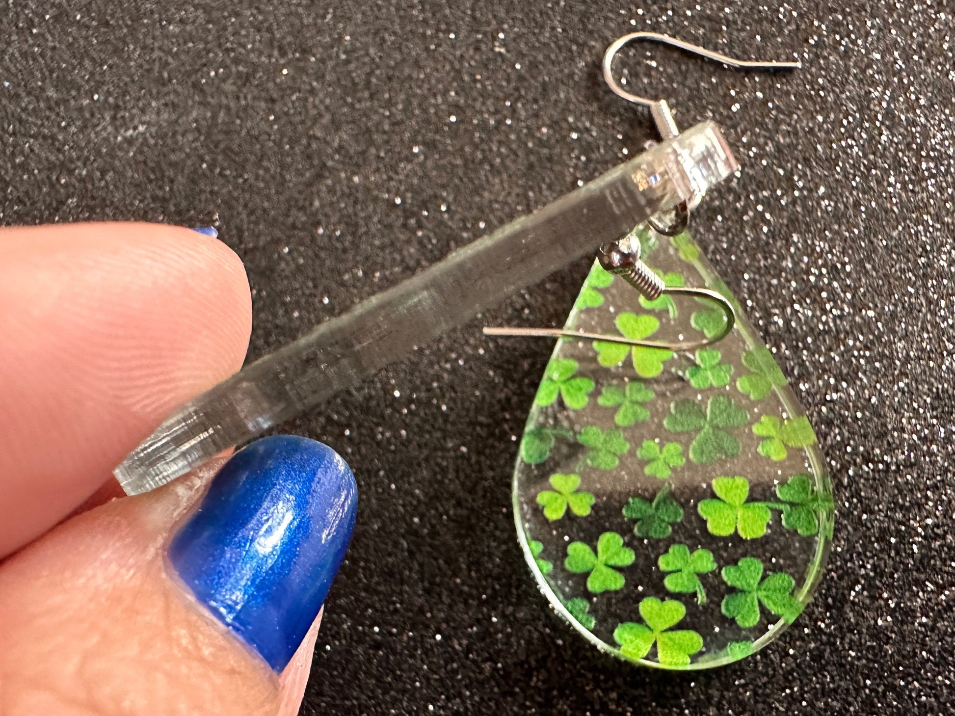 Four Leaf Clover Earrings: Laser Cut Acrylic Earrings, St. Patrick's Day, Green Earrings, Leprechaun, Irish, Best Gifts for Her/Him/Them