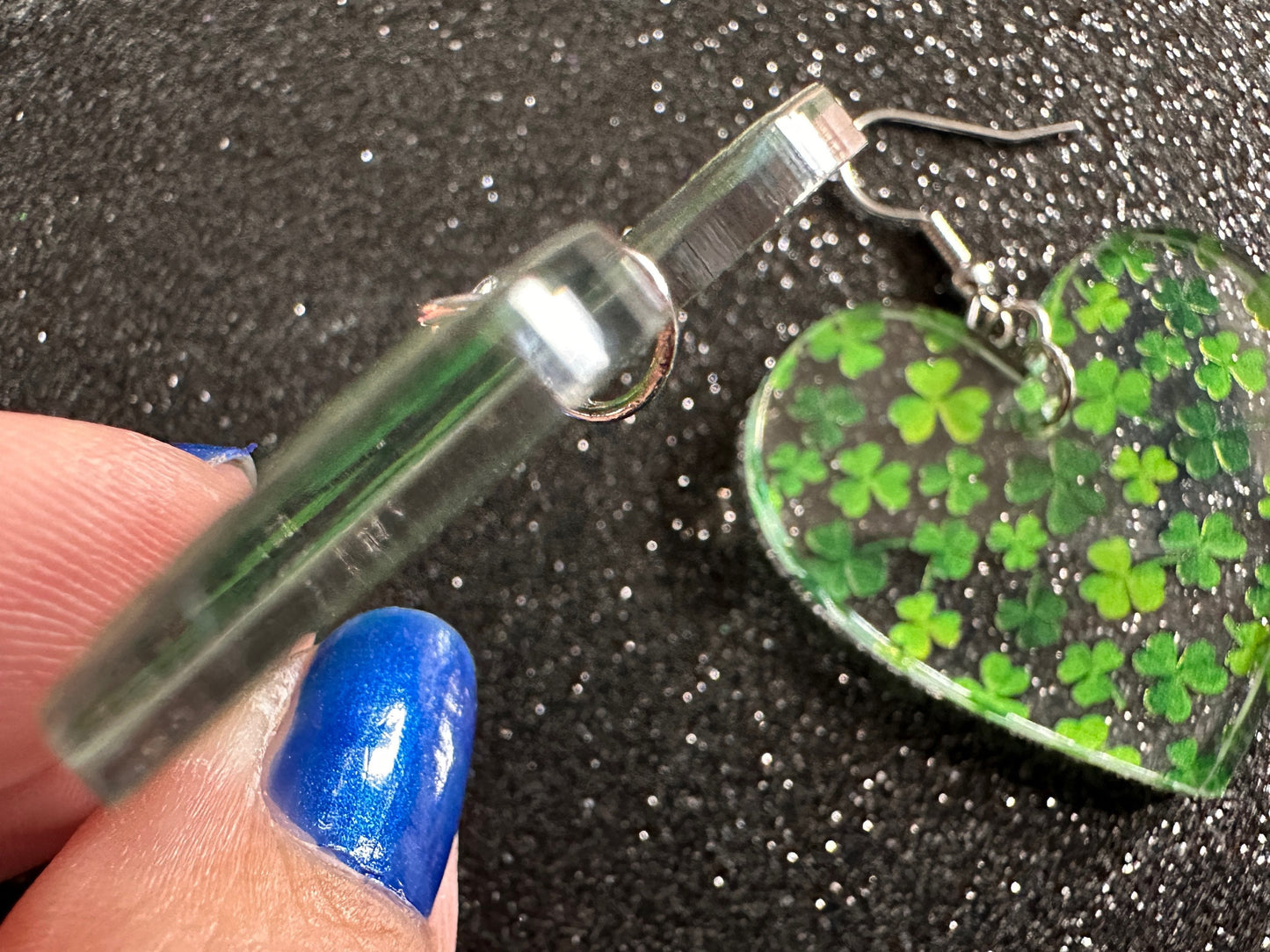 Four Leaf Clover Earrings: Laser Cut Acrylic Earrings, St. Patrick's Day, Green Earrings, Leprechaun, Irish, Best Gifts for Her/Him/Them