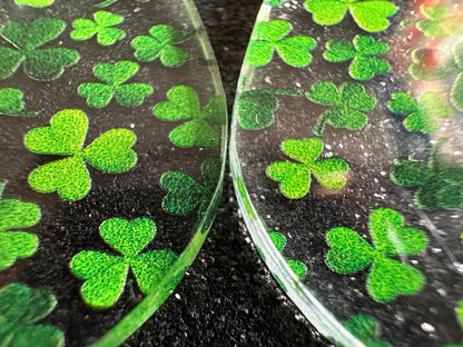 Four Leaf Clover Earrings: Laser Cut Acrylic Earrings, St. Patrick's Day, Green Earrings, Leprechaun, Irish, Best Gifts for Her/Him/Them