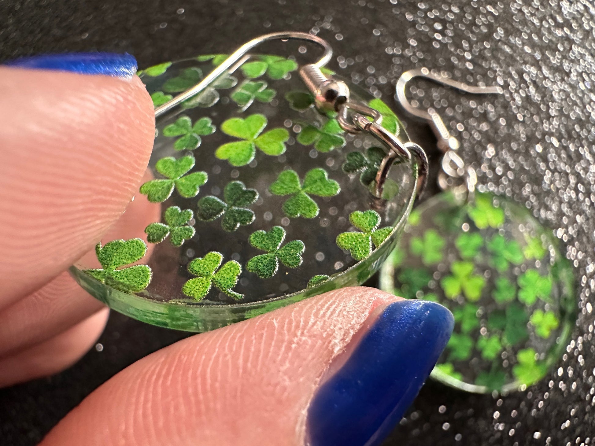 Four Leaf Clover Earrings: Laser Cut Acrylic Earrings, St. Patrick's Day, Green Earrings, Leprechaun, Irish, Best Gifts for Her/Him/Them
