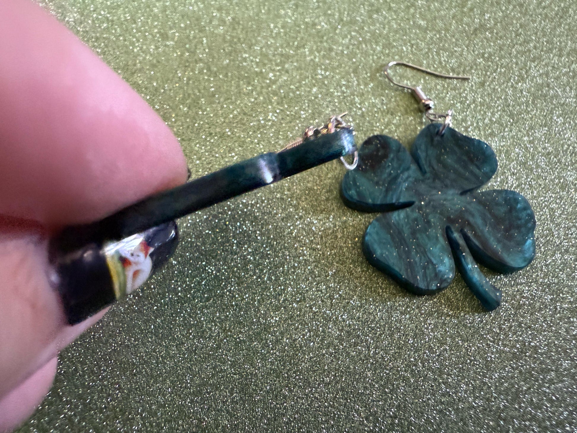 Four Leaf Clover Earrings: Laser Cut Acrylic Earrings, St. Patrick's Day, Green Earrings, Leprechaun, Irish, Best Gifts for Her/Him/Them