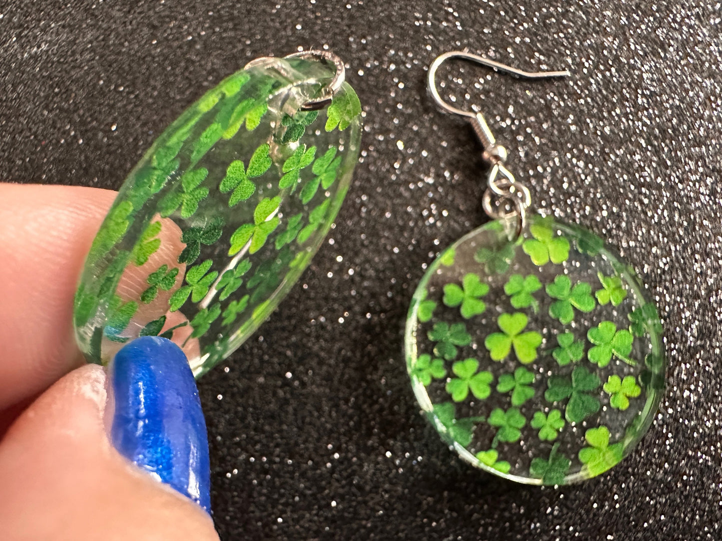 Four Leaf Clover Earrings: Laser Cut Acrylic Earrings, St. Patrick's Day, Green Earrings, Leprechaun, Irish, Best Gifts for Her/Him/Them