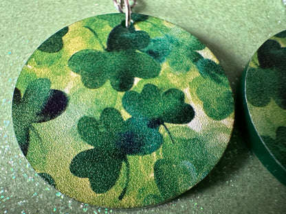 Four Leaf Clover Earrings: Laser Cut Acrylic Earrings, St. Patrick's Day, Green Earrings, Leprechaun, Irish, Best Gifts for Her/Him/Them