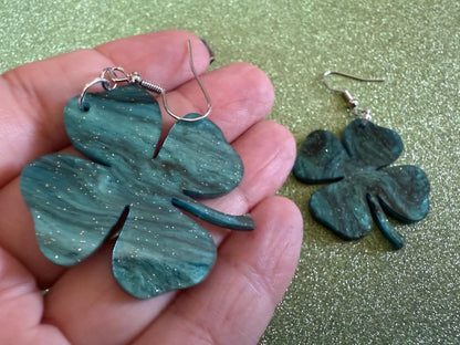 Four Leaf Clover Earrings: Laser Cut Acrylic Earrings, St. Patrick's Day, Green Earrings, Leprechaun, Irish, Best Gifts for Her/Him/Them