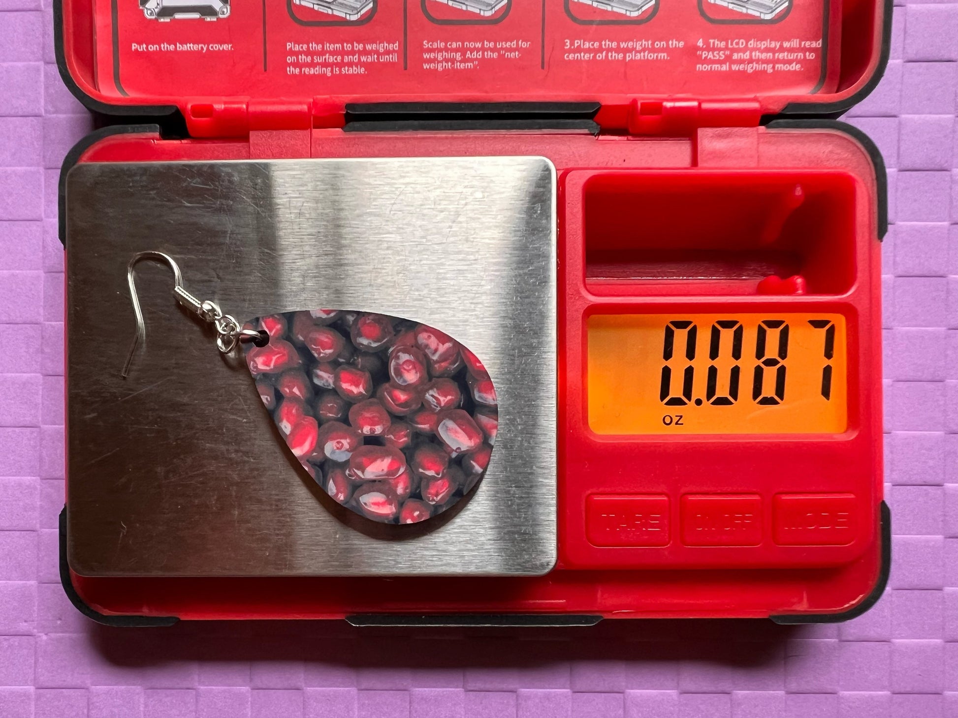 Fruit Earrings: Strawberry, Blueberry, Pomegranates, Cherries, Sublimated, Best Gifts for Her/Him/Them