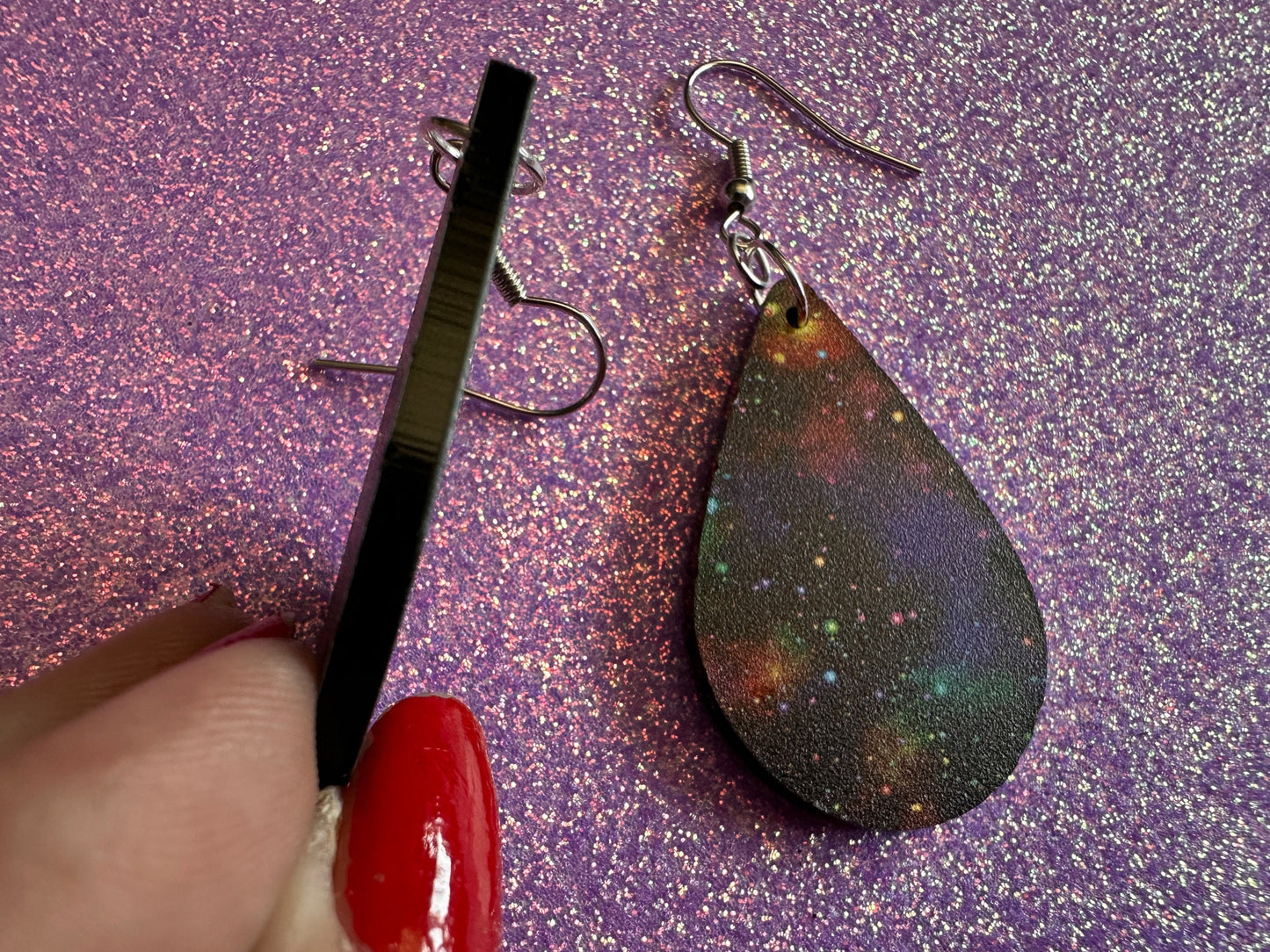 Galaxy Earrings: Laser Cut Acrylic Space Earrings, Astronomy, Stars, Night, Planets, Astrology, NASA, Nebula, Magic, Gifts for Her/Him/Them