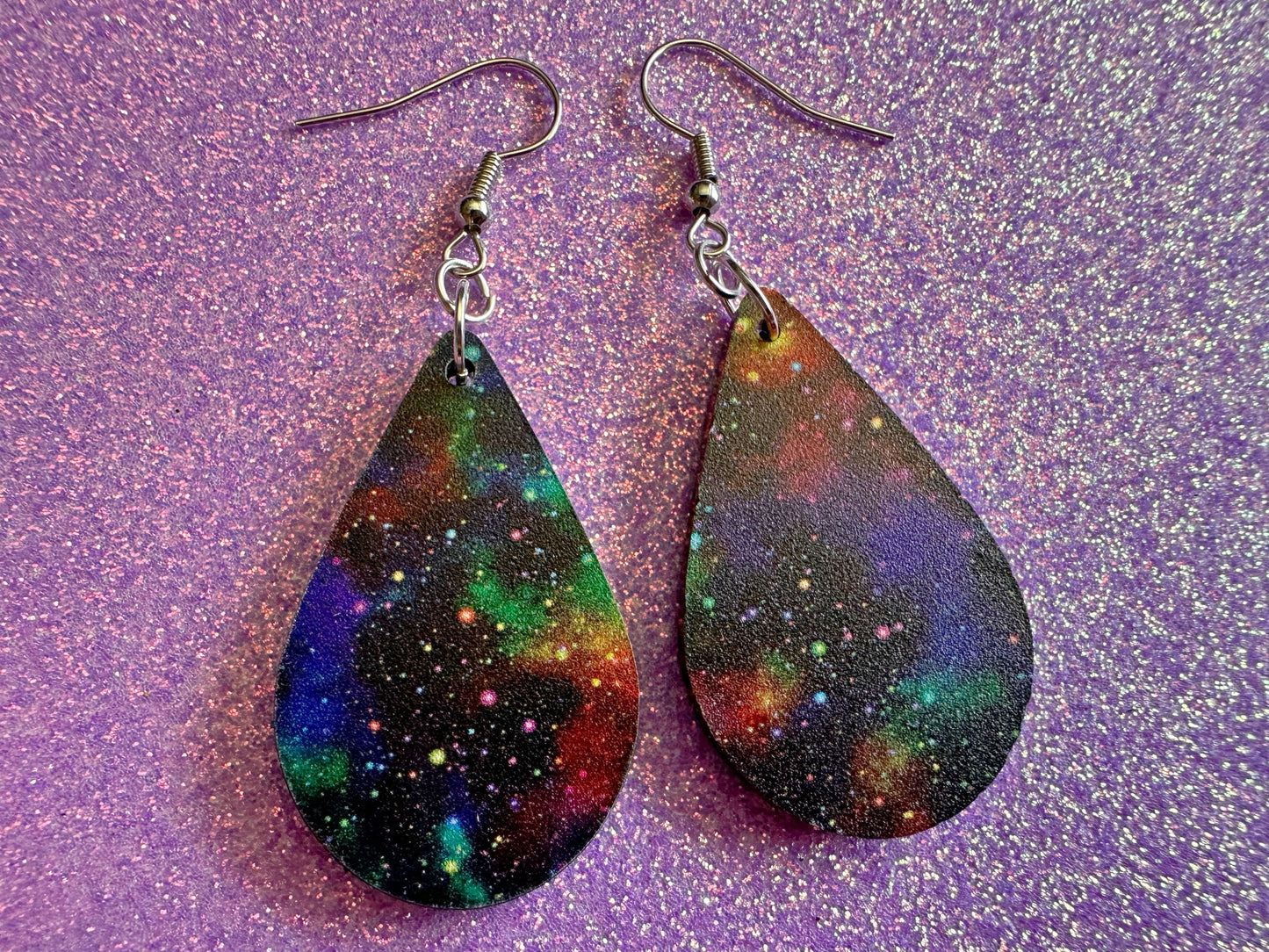 Galaxy Earrings: Laser Cut Acrylic Space Earrings, Astronomy, Stars, Night, Planets, Astrology, NASA, Nebula, Magic, Gifts for Her/Him/Them