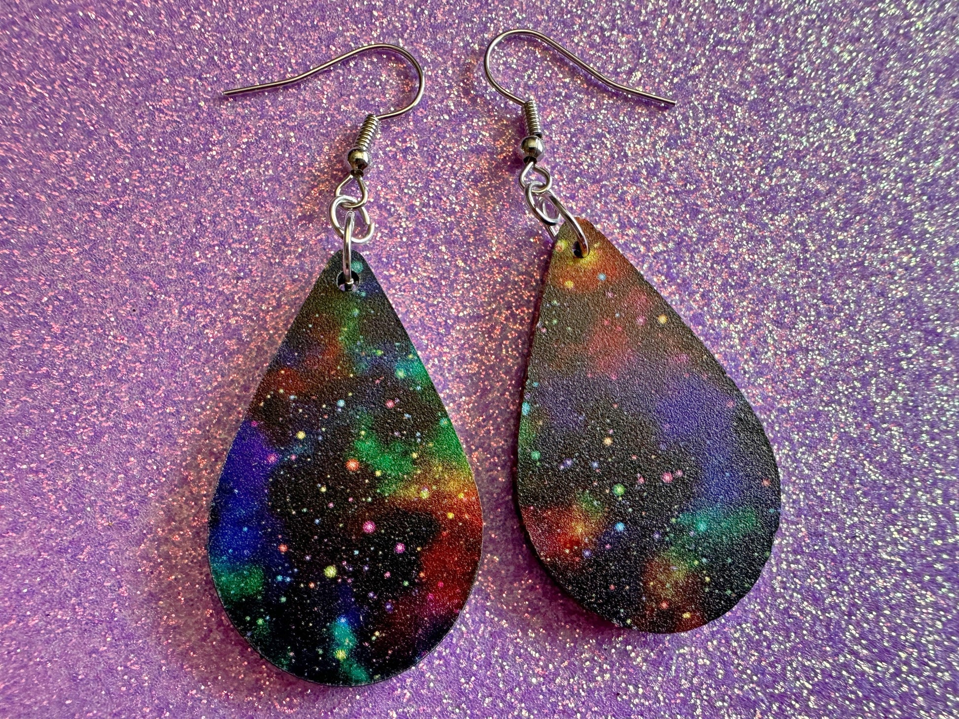 Galaxy Earrings: Laser Cut Acrylic Space Earrings, Astronomy, Stars, Night, Planets, Astrology, NASA, Nebula, Magic, Gifts for Her/Him/Them