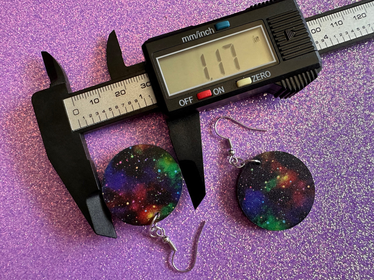 Galaxy Earrings: Laser Cut Acrylic Space Earrings, Astronomy, Stars, Night, Planets, Astrology, NASA, Nebula, Magic, Gifts for Her/Him/Them