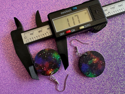 Galaxy Earrings: Laser Cut Acrylic Space Earrings, Astronomy, Stars, Night, Planets, Astrology, NASA, Nebula, Magic, Gifts for Her/Him/Them