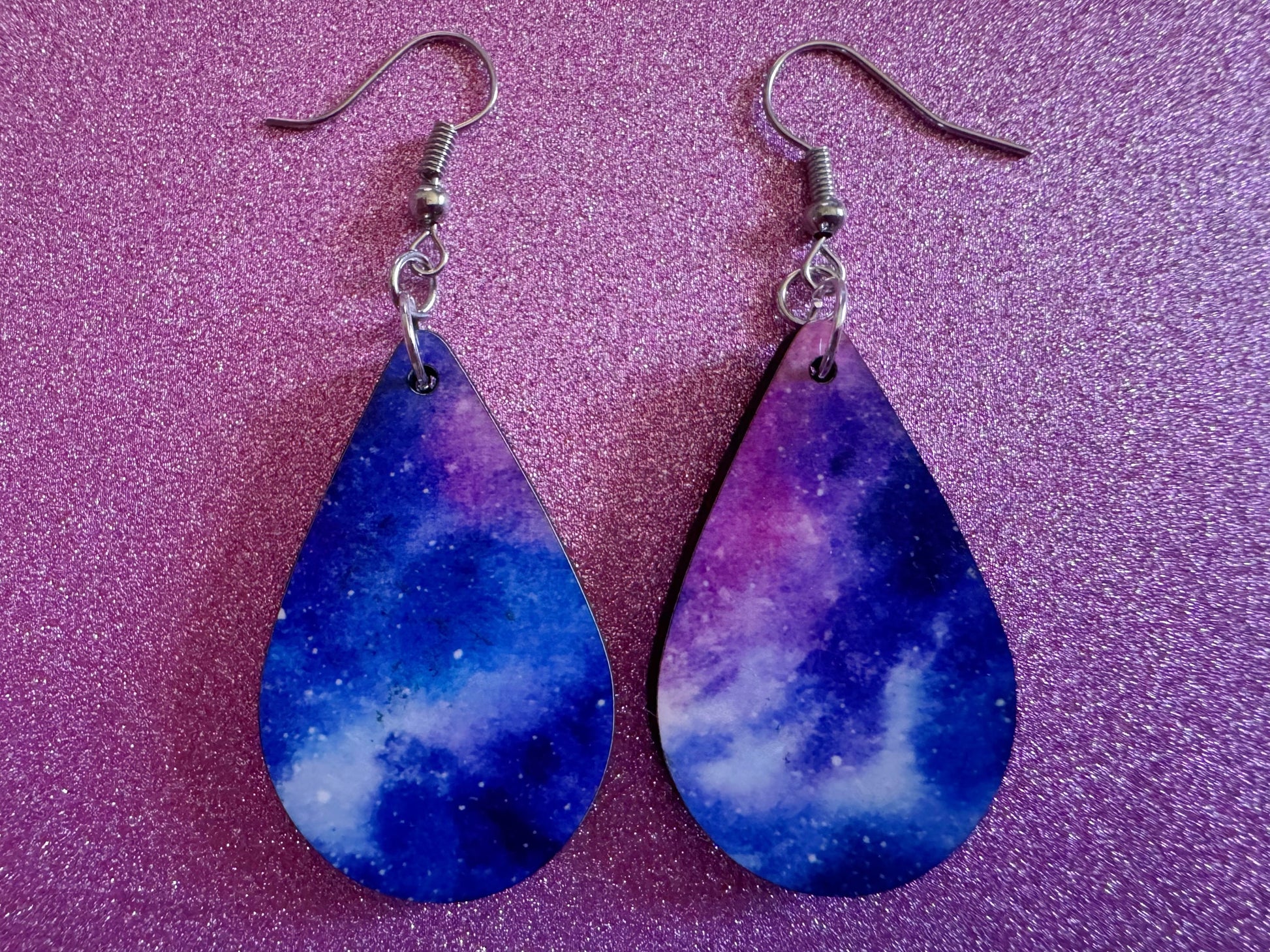 Galaxy Earrings: Sublimated Space Earrings, Outer Space, Stars, Night Sky, Astronomy, Astrology, Cosmology, Best Gift for Her/Him/Them