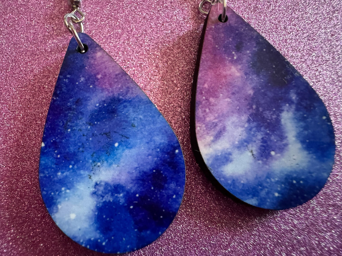Galaxy Earrings: Sublimated Space Earrings, Outer Space, Stars, Night Sky, Astronomy, Astrology, Cosmology, Best Gift for Her/Him/Them