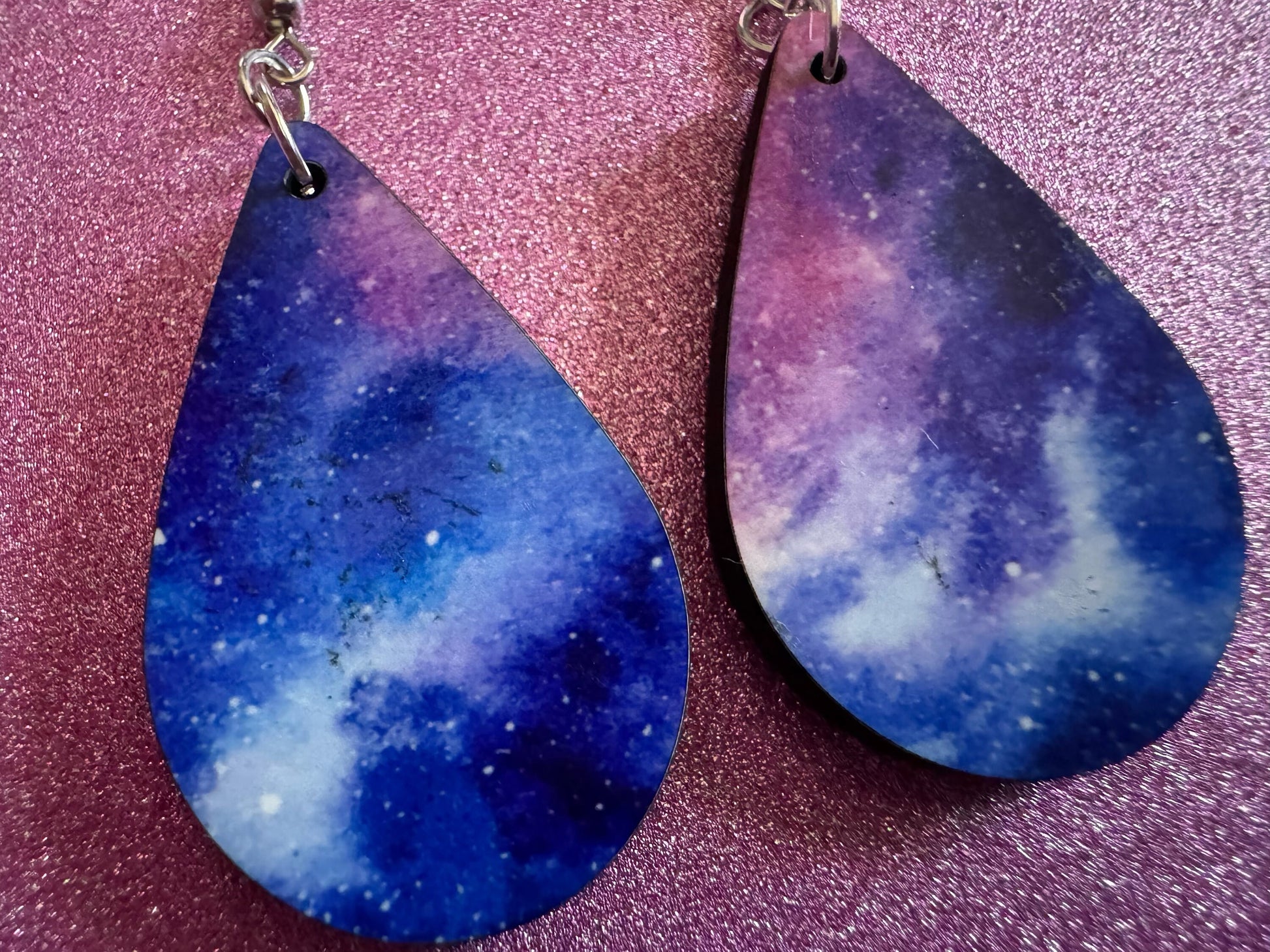 Galaxy Earrings: Sublimated Space Earrings, Outer Space, Stars, Night Sky, Astronomy, Astrology, Cosmology, Best Gift for Her/Him/Them