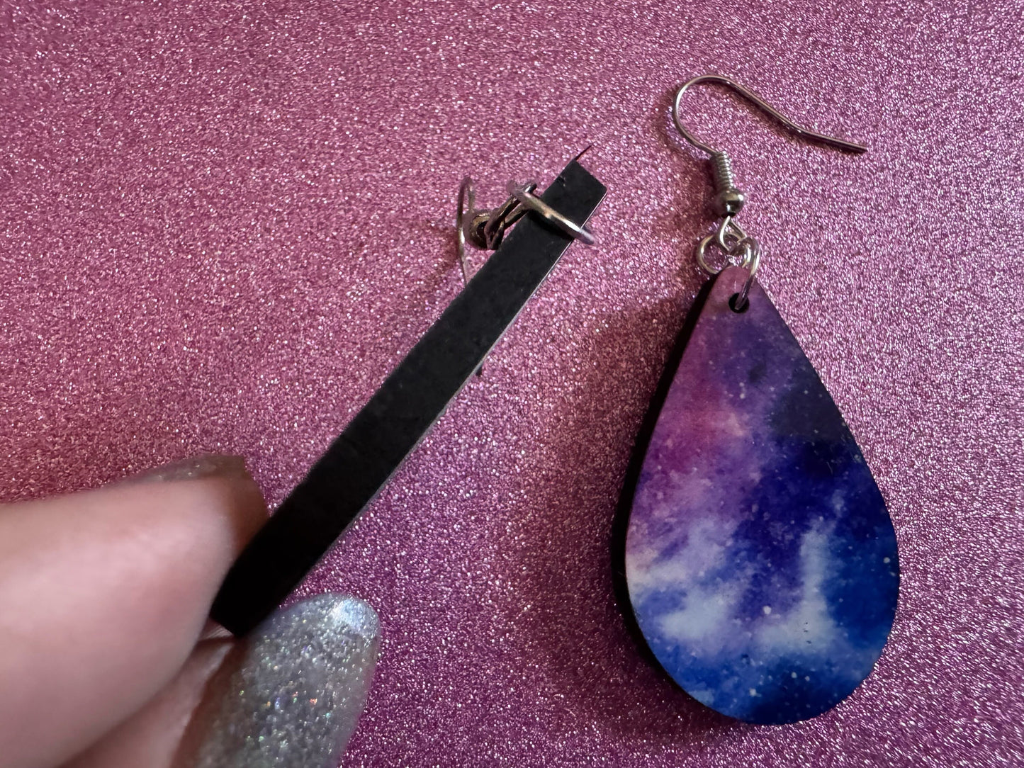 Galaxy Earrings: Sublimated Space Earrings, Outer Space, Stars, Night Sky, Astronomy, Astrology, Cosmology, Best Gift for Her/Him/Them