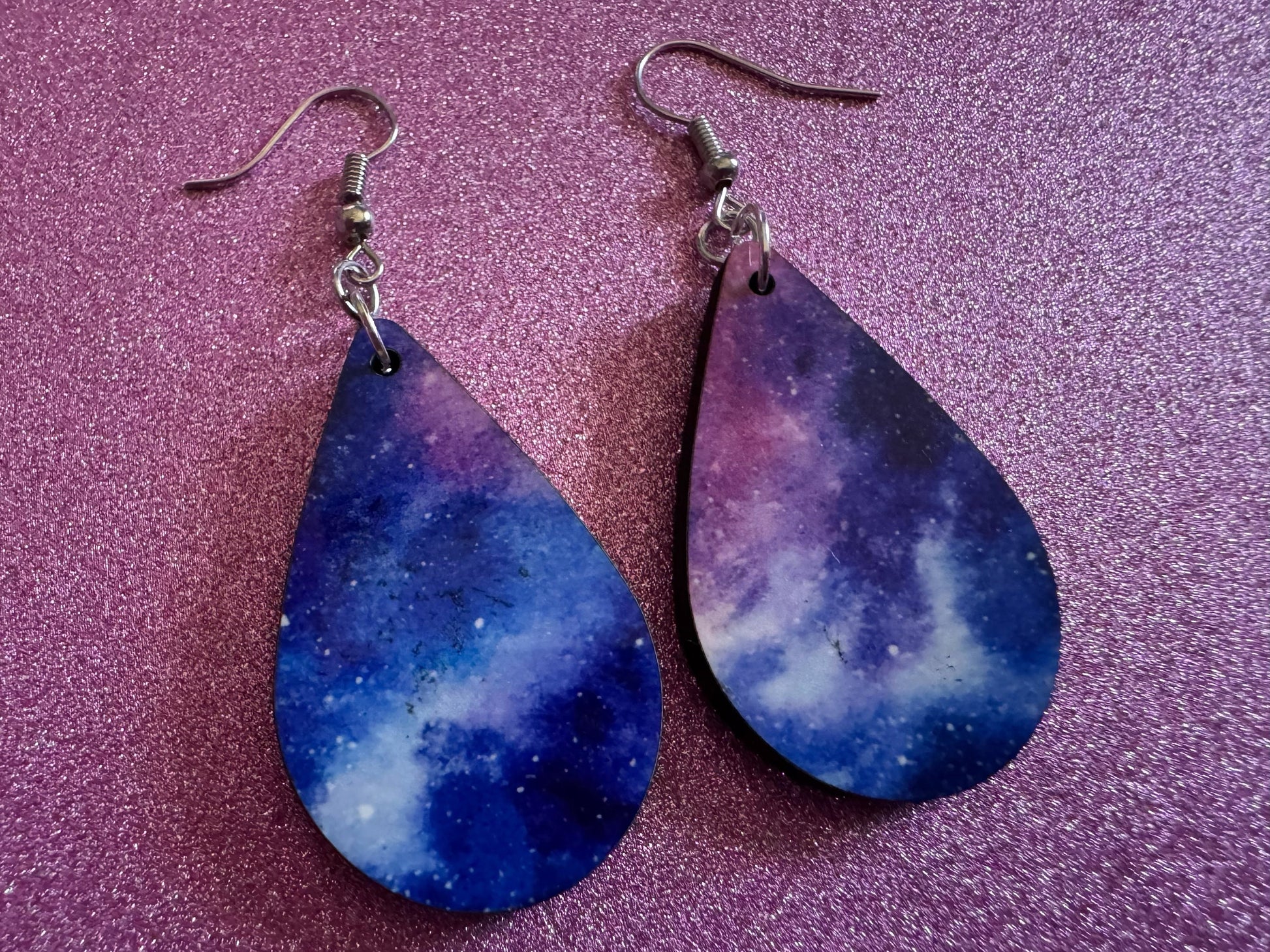 Galaxy Earrings: Sublimated Space Earrings, Outer Space, Stars, Night Sky, Astronomy, Astrology, Cosmology, Best Gift for Her/Him/Them
