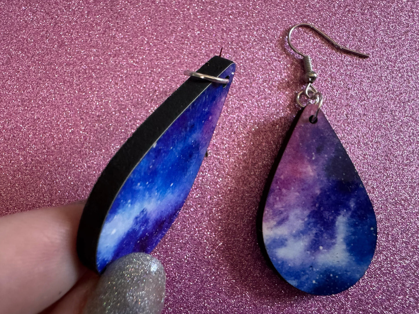 Galaxy Earrings: Sublimated Space Earrings, Outer Space, Stars, Night Sky, Astronomy, Astrology, Cosmology, Best Gift for Her/Him/Them