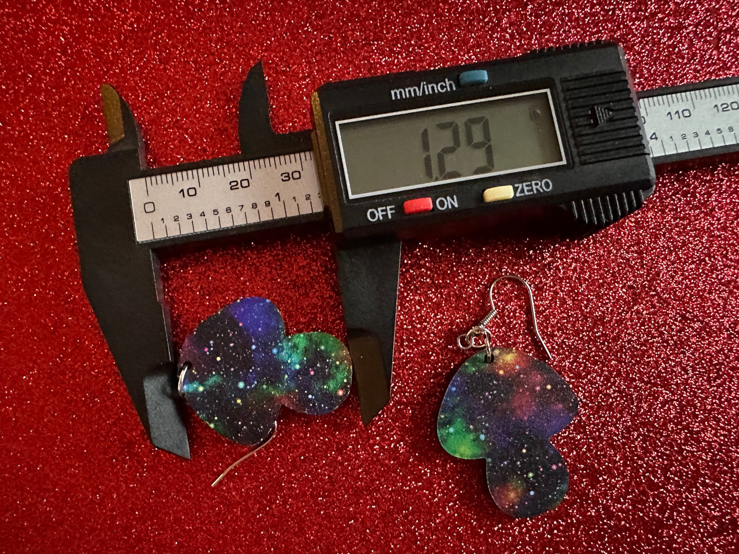 Galaxy Mushroom Earrings: Laser Cut Acrylic Earrings, Astronomy, Stars, Planets, Astrology, Night, Nebula, Magic, Gifts for Her/Him/Them