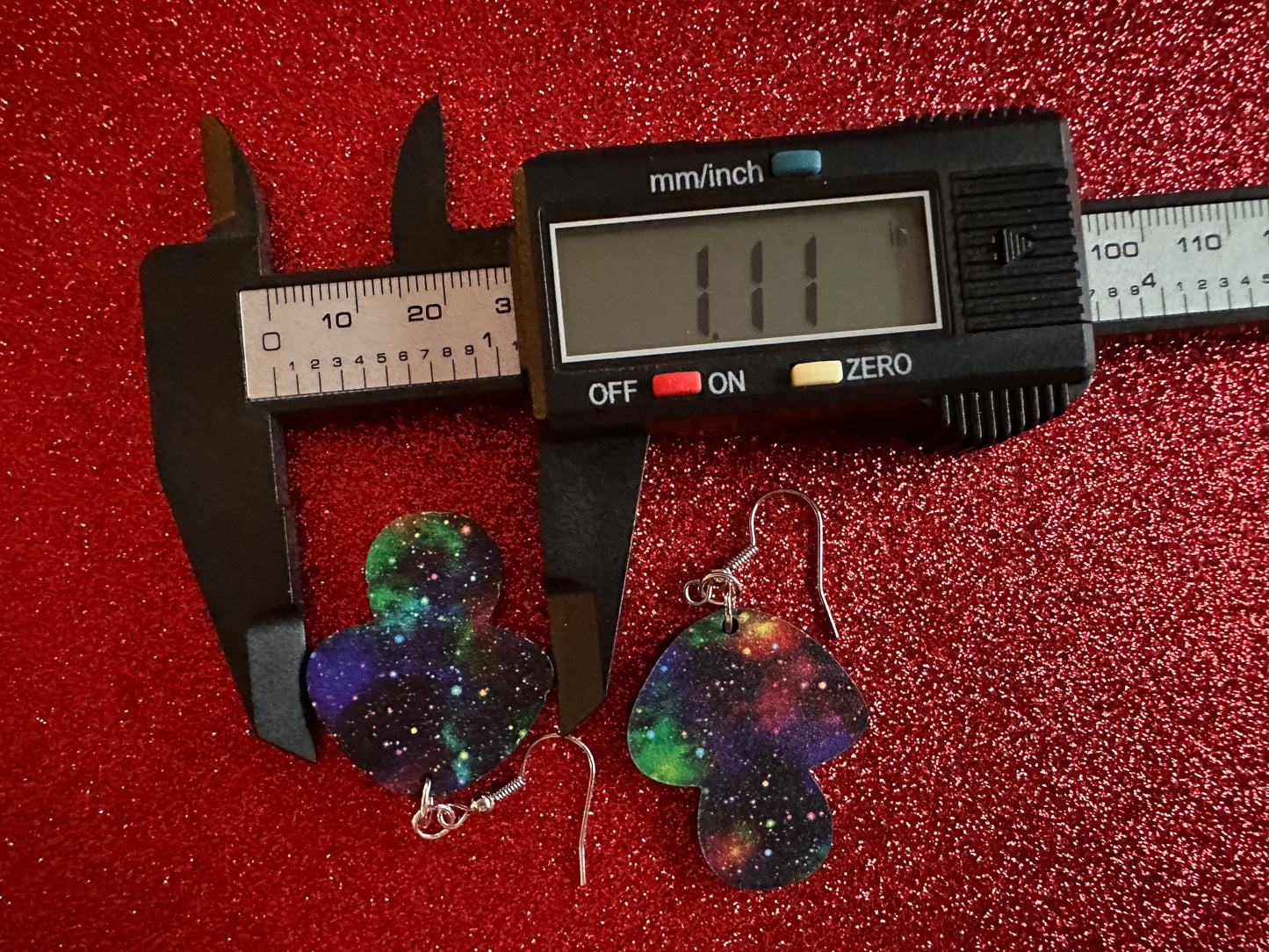 Galaxy Mushroom Earrings: Laser Cut Acrylic Earrings, Astronomy, Stars, Planets, Astrology, Night, Nebula, Magic, Gifts for Her/Him/Them
