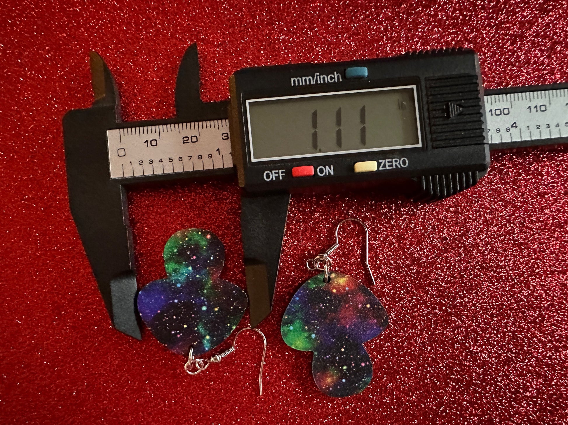 Galaxy Mushroom Earrings: Laser Cut Acrylic Earrings, Astronomy, Stars, Planets, Astrology, Night, Nebula, Magic, Gifts for Her/Him/Them