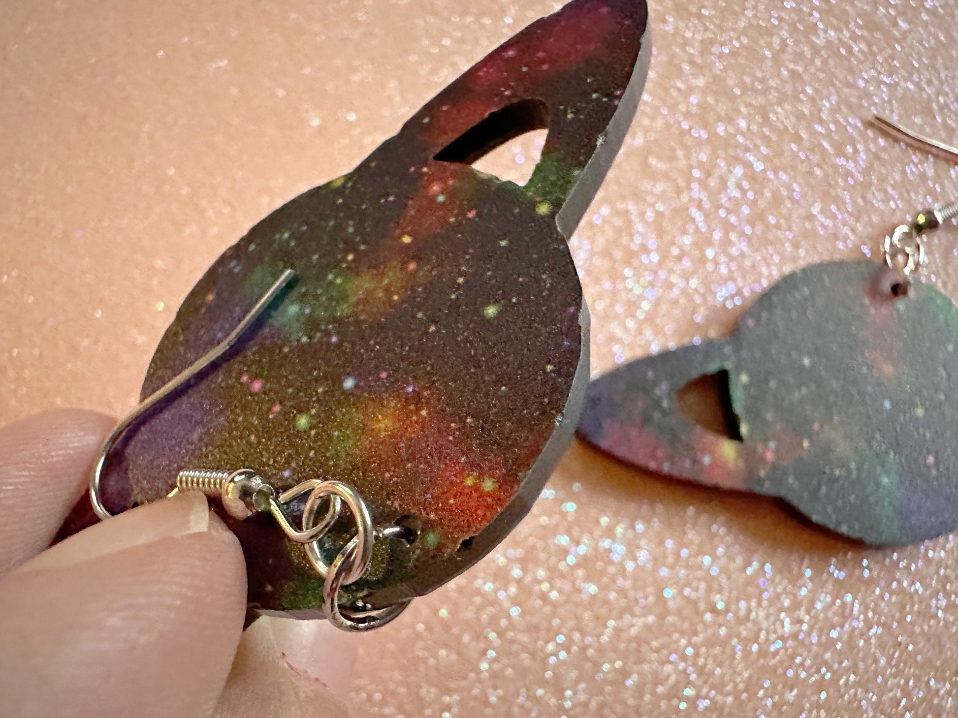 Galaxy Saturn Earrings: Laser Cut Acrylic Planets, Magic, Night Sky, Moons, Astrology, Astronomy, Space Themed, NASA, Gifts for Her/Him/Them