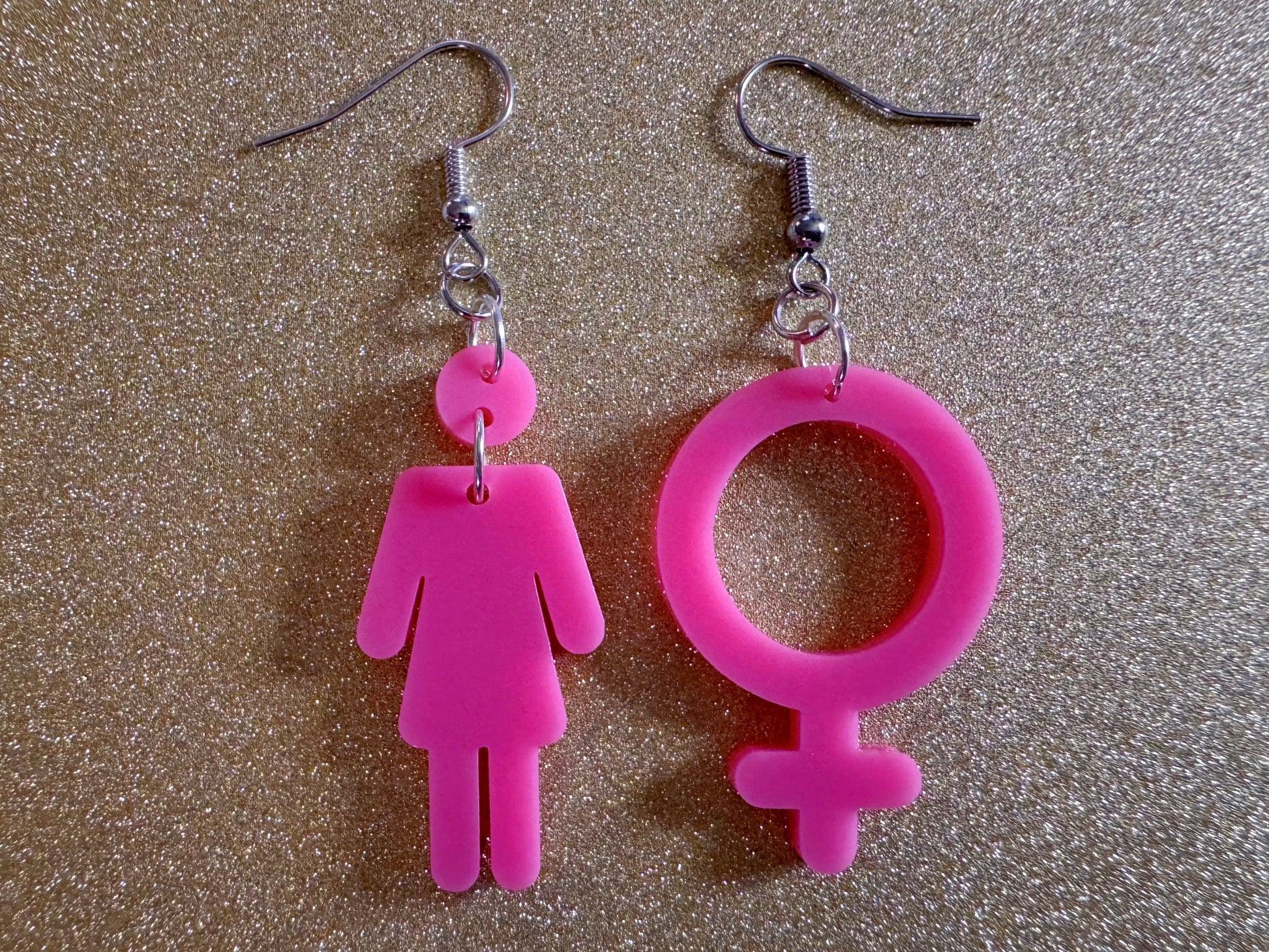 Gender Identity Earrings: Laser Cut Acrylic Gender Signs, Pronouns, Pride, Male, Female, Neutral, Trans, Best Gifts for Her/Him/Them
