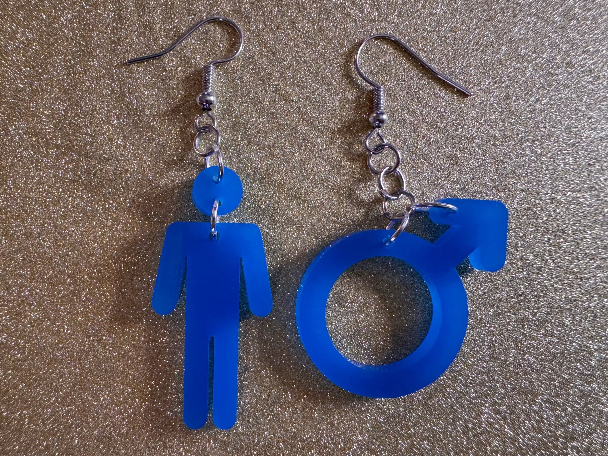 Gender Identity Earrings: Laser Cut Acrylic Gender Signs, Pronouns, Pride, Male, Female, Neutral, Trans, Best Gifts for Her/Him/Them