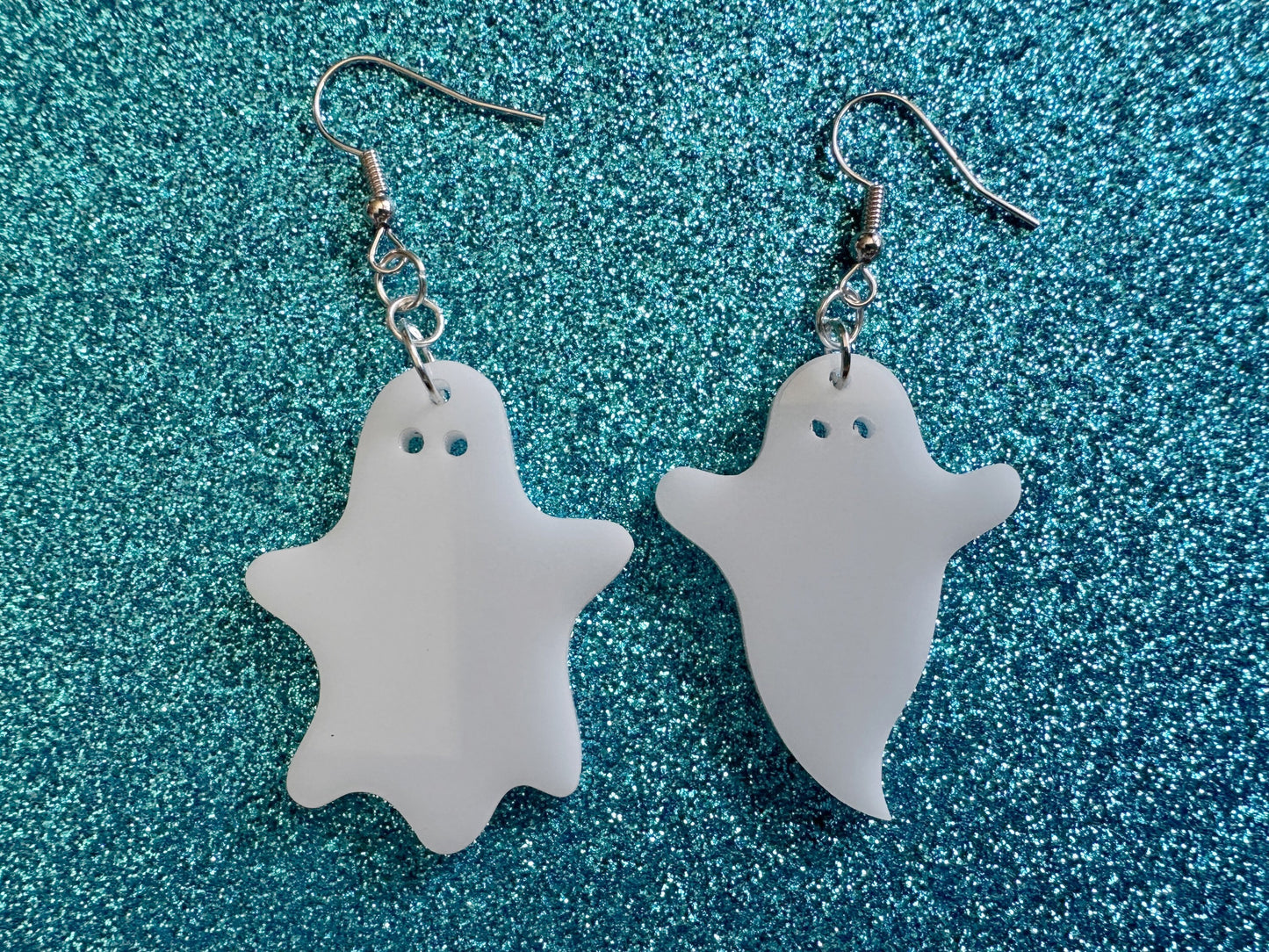 Ghost Earrings: Laser Cut Acrylic Ghosts, Halloween, Haunted, Scary, Spooky, Best Gifts for Her/Him/Them