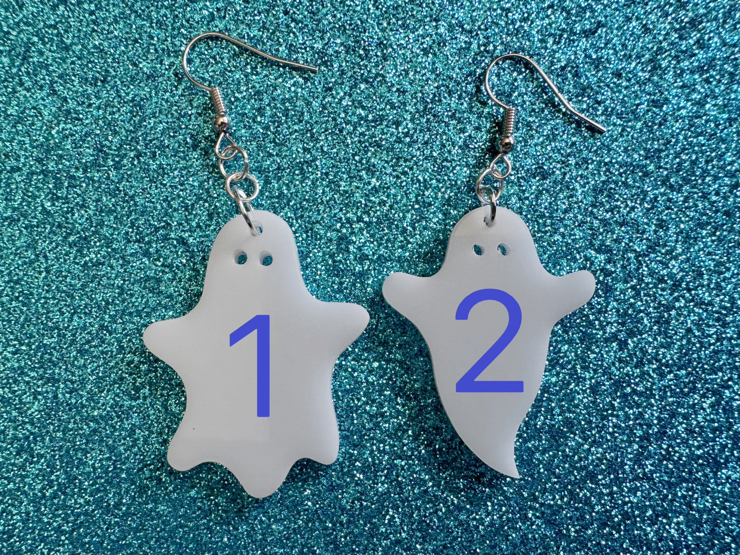 Ghost Earrings: Laser Cut Acrylic Ghosts, Halloween, Haunted, Scary, Spooky, Best Gifts for Her/Him/Them