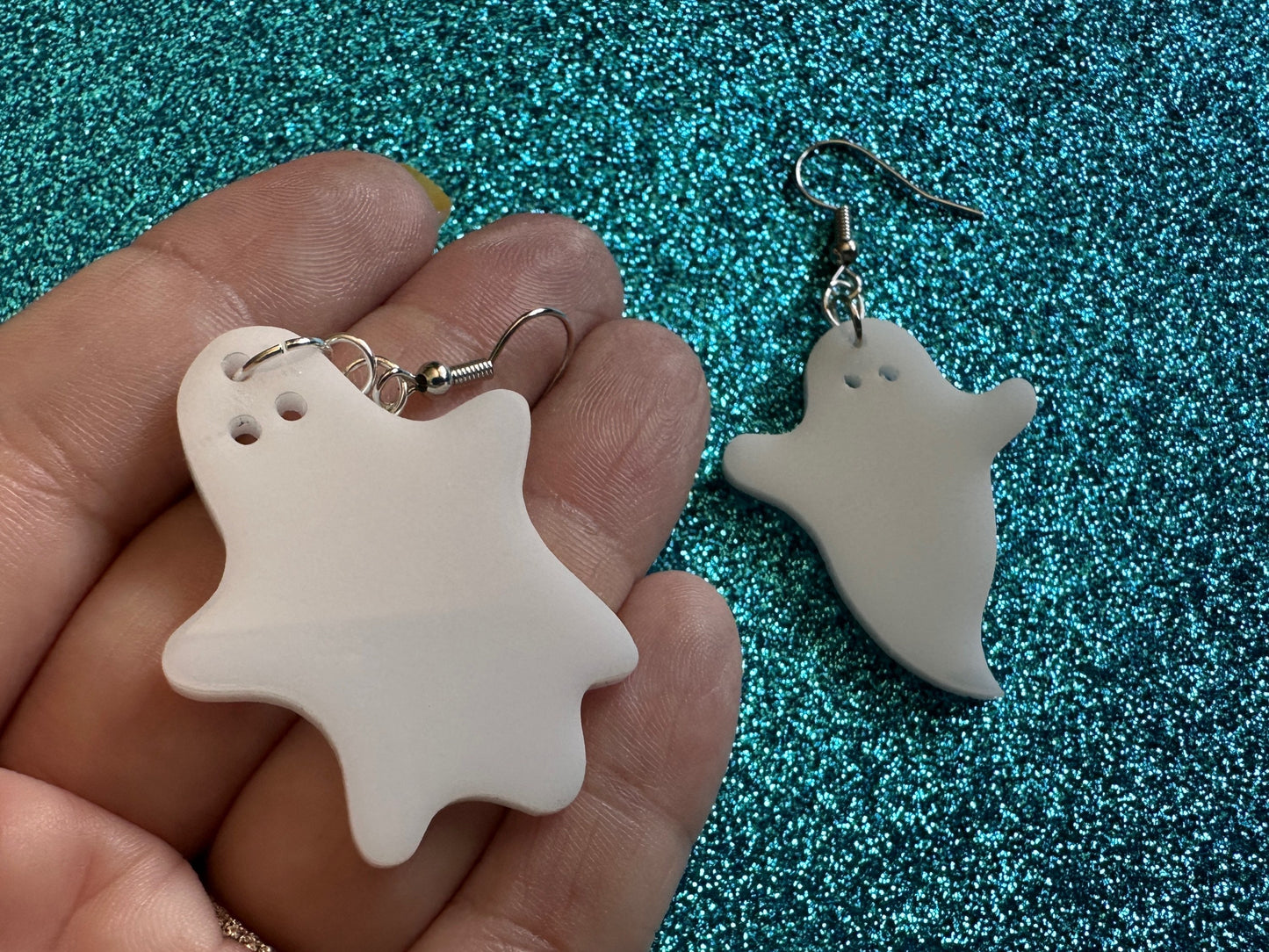 Ghost Earrings: Laser Cut Acrylic Ghosts, Halloween, Haunted, Scary, Spooky, Best Gifts for Her/Him/Them