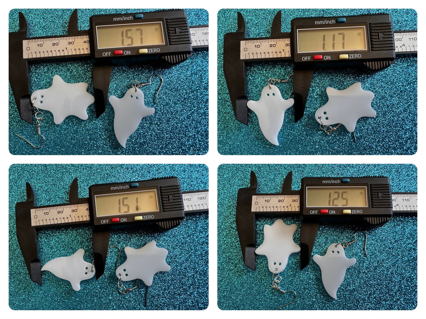 Ghost Earrings: Laser Cut Acrylic Ghosts, Halloween, Haunted, Scary, Spooky, Best Gifts for Her/Him/Them