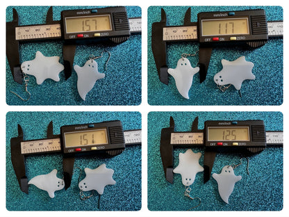 Ghost Earrings: Laser Cut Acrylic Ghosts, Halloween, Haunted, Scary, Spooky, Best Gifts for Her/Him/Them