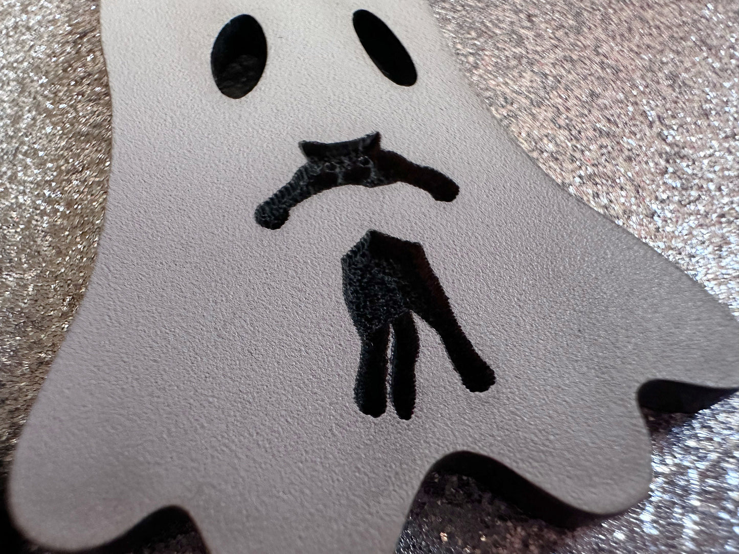 Ghost Holding Cat Earrings: Laser Cut Acrylic Ghosts with Cats, Kitten, Black Cat, Halloween, Scary, Spooky, Best Gifts for Her/Him/Them