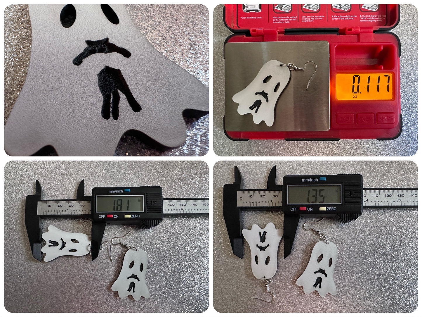 Ghost Holding Cat Earrings: Laser Cut Acrylic Ghosts with Cats, Kitten, Black Cat, Halloween, Scary, Spooky, Best Gifts for Her/Him/Them