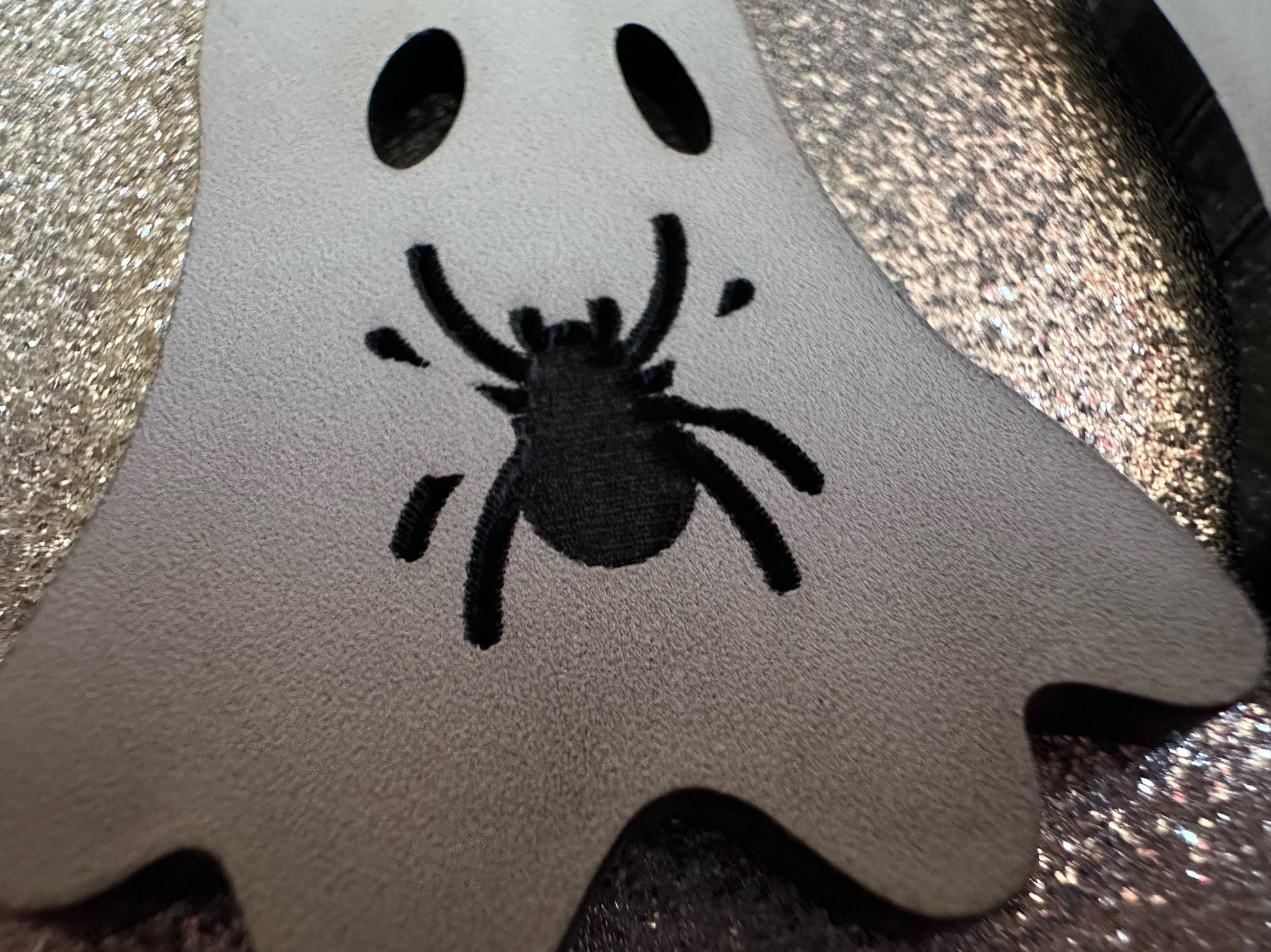 Ghost Holding Spider Earrings: Laser Cut Acrylic Ghosts with Spiders, Insects, Halloween, Scary, Spooky, Best Gifts for Her/Him/Them