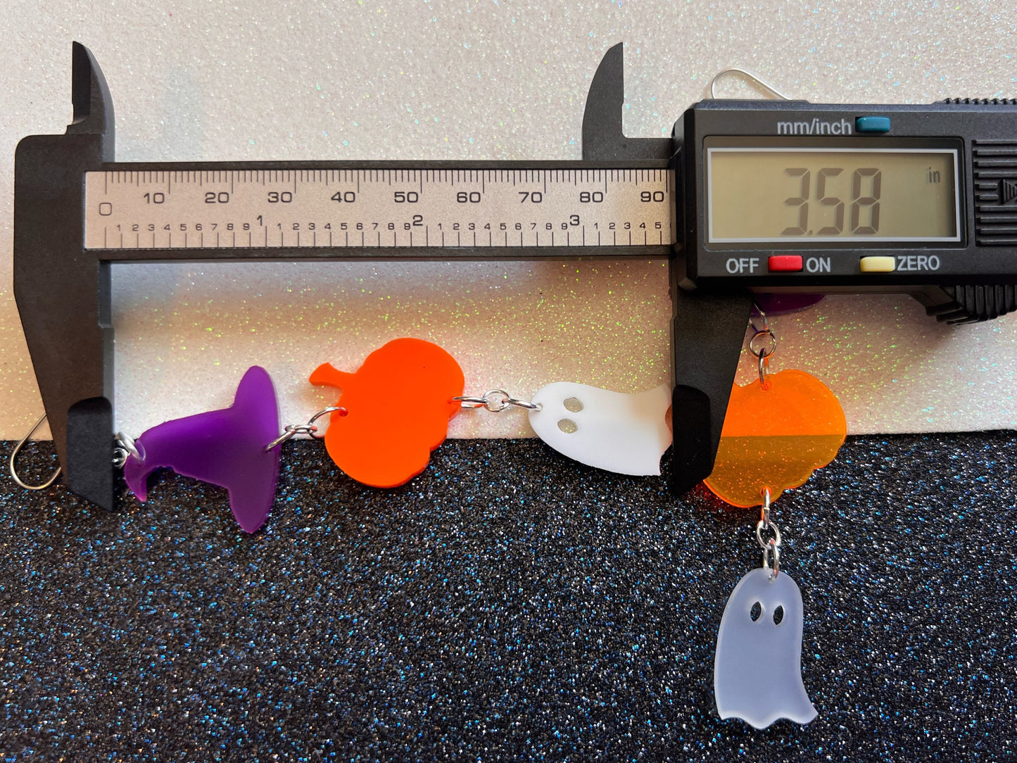 Ghosts, Pumpkins, Purple Witch Hat Halloween Earrings: Laser Cut Acrylic, Witch Hats, Cute Ghosts, Spooky, Best Gifts for Her/Him/Them