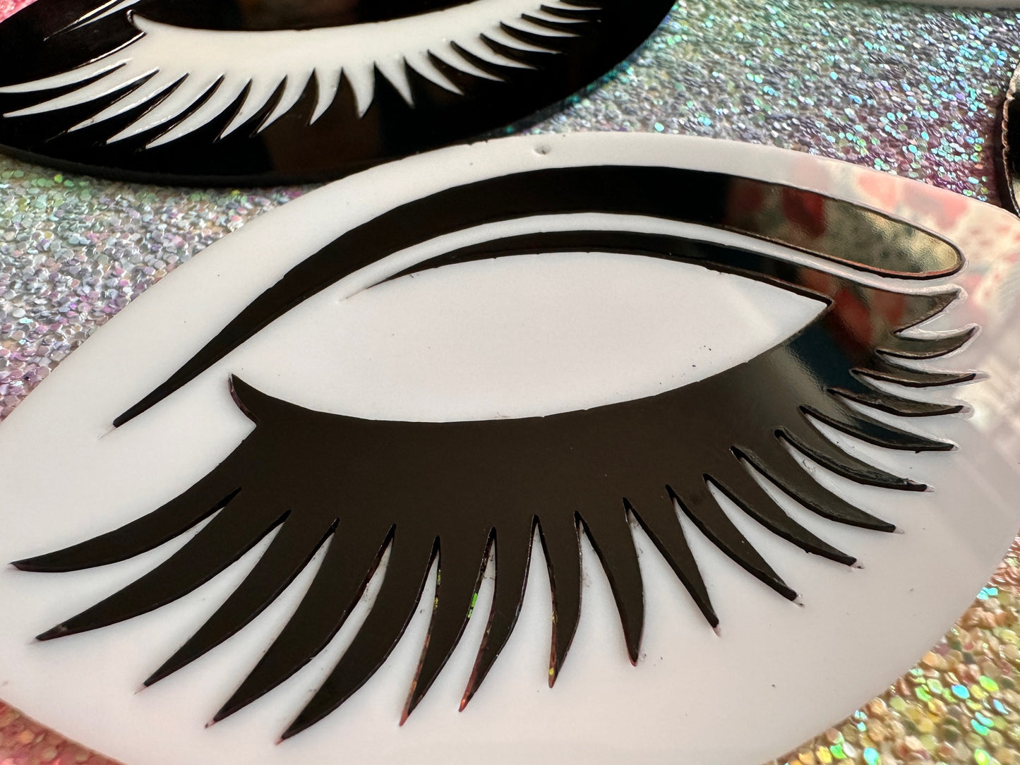 Giant Unique Eye Earrings: Laser Cut Acrylic Eyes, Eyebrows, Eyelashes, Beautiful, Makeup, Novelty, Statement, Gifts for Her/Him/Them