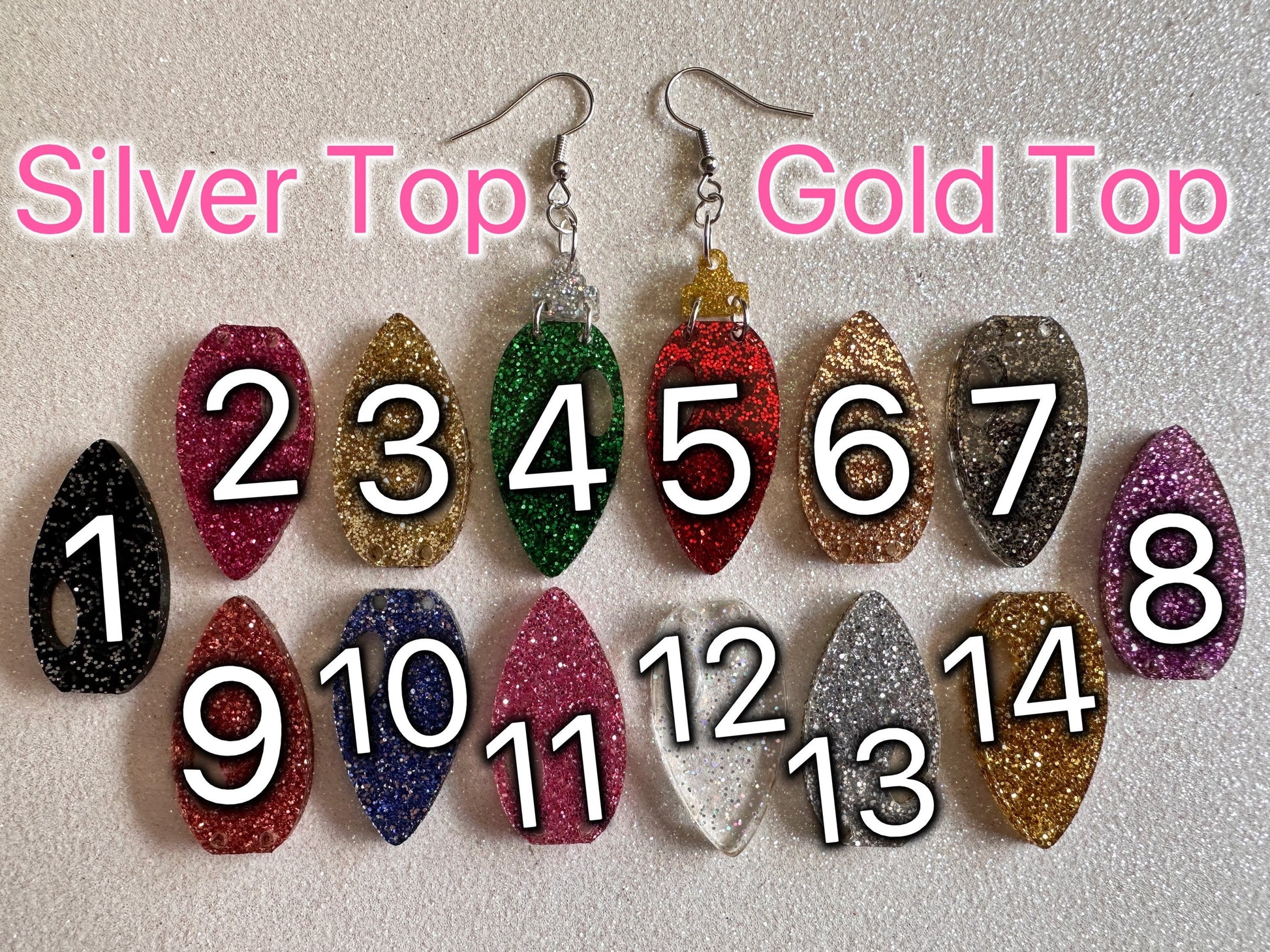 Glittery Christmas Light Earrings: Laser Cut Acrylic Christmas Bulbs, Winter, Festive, Xmas, Green, Holidays, Best Gifts for Her/Him/Them