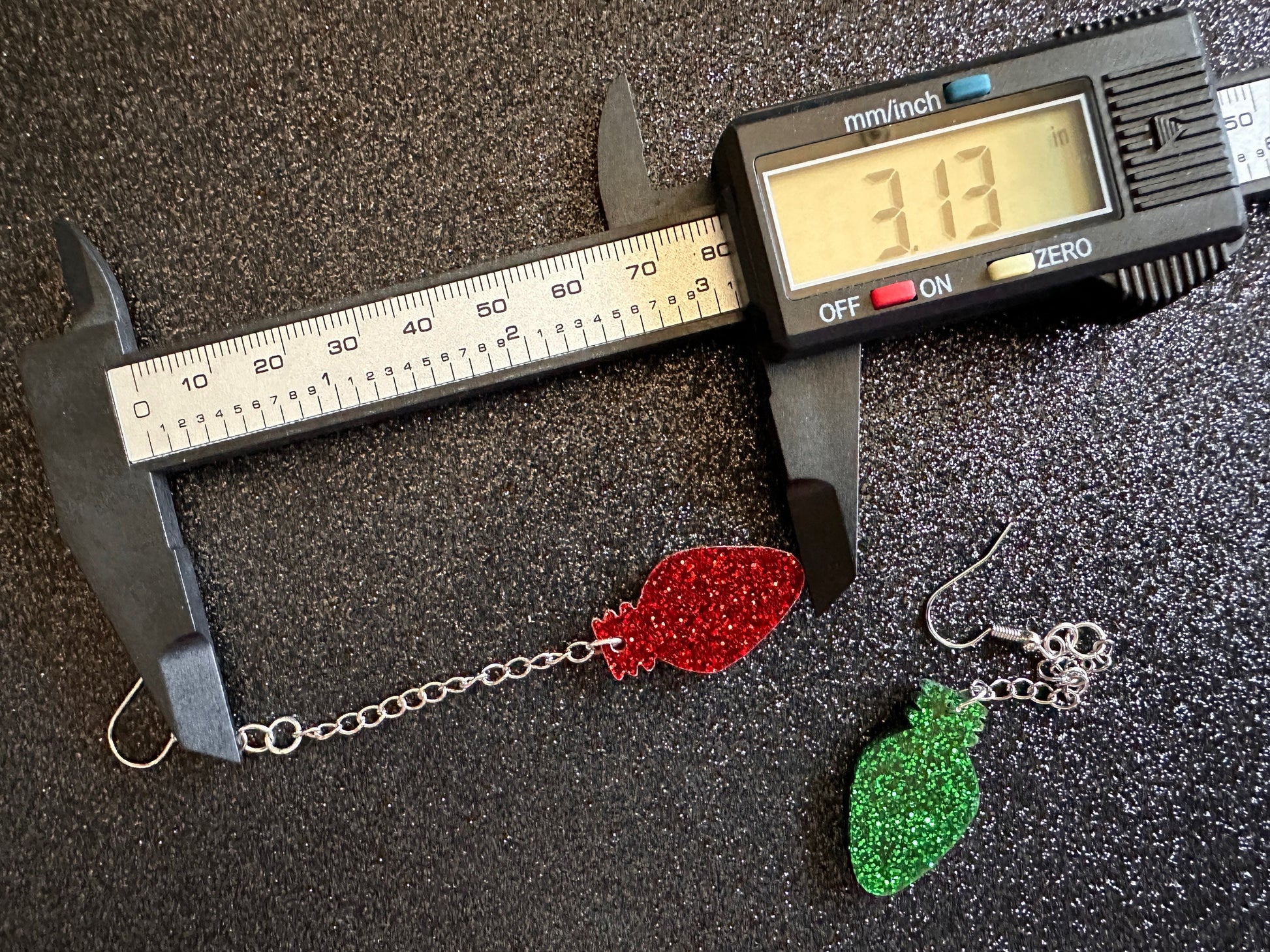 Glittery Christmas Light Earrings: Laser Cut Acrylic Christmas Bulbs, Winter, Festive, Xmas, Green, Holidays, Best Gifts for Her/Him/Them
