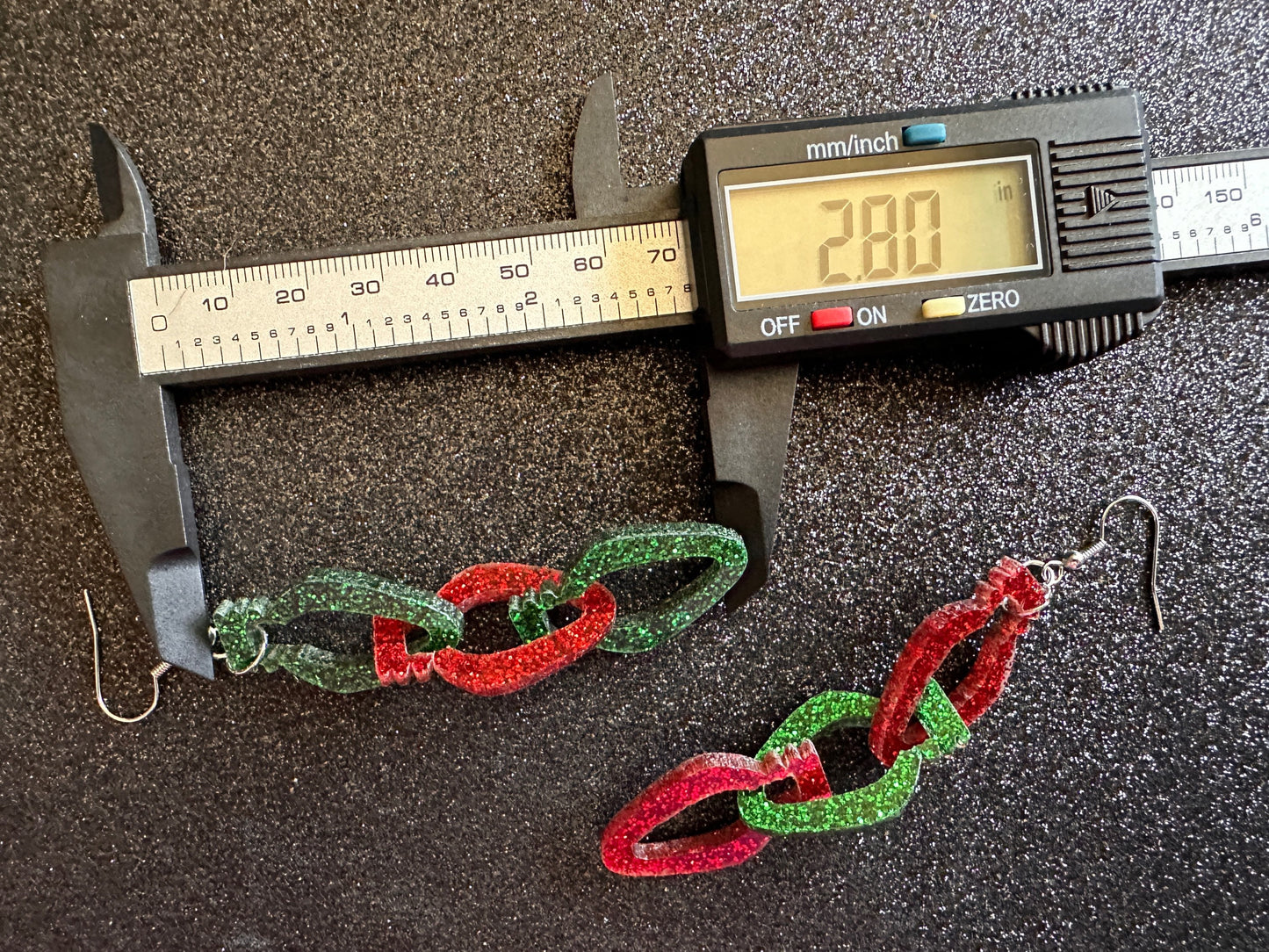 Glittery Christmas Light Earrings: Laser Cut Acrylic Christmas Lights, Winter, Festive, Xmas, Green, Holidays, Gifts for Her/Him/Them