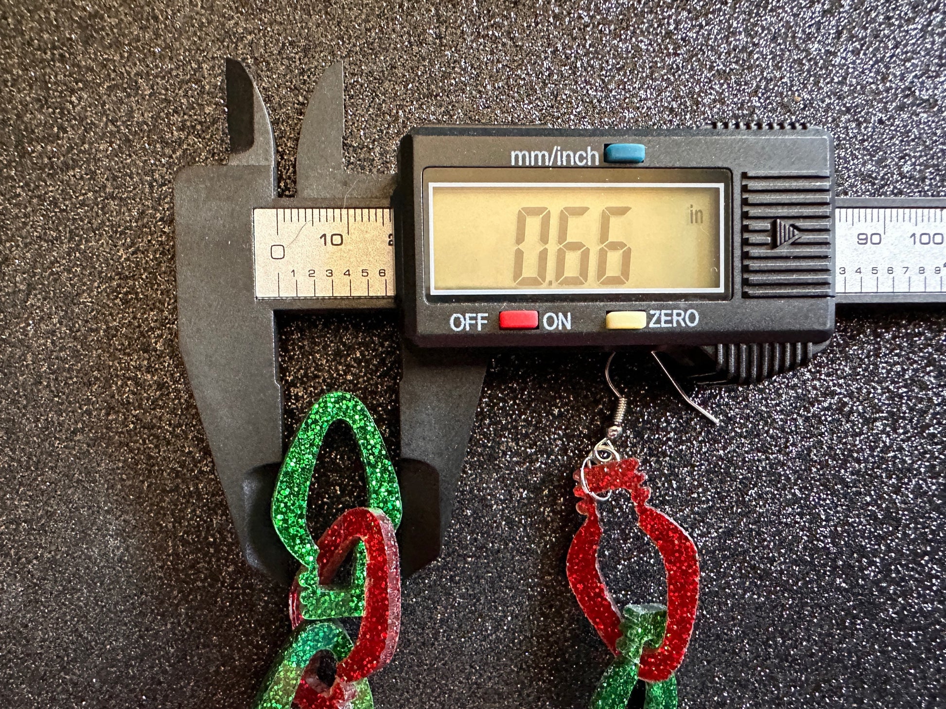 Glittery Christmas Light Earrings: Laser Cut Acrylic Christmas Lights, Winter, Festive, Xmas, Green, Holidays, Gifts for Her/Him/Them
